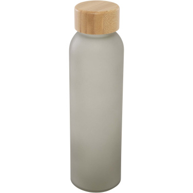 Logotrade promotional items photo of: Lume 500 ml matte soda lime glass bottle with bamboo lid  