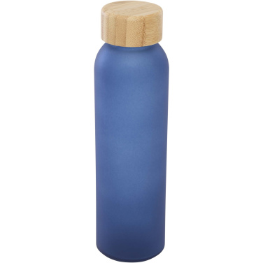 Logotrade advertising product image of: Lume 500 ml matte soda lime glass bottle with bamboo lid  