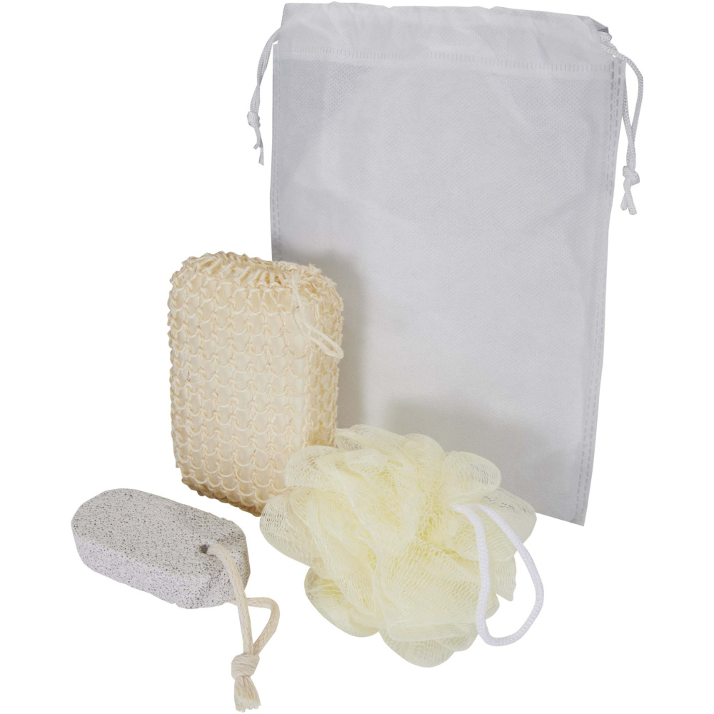 Logo trade promotional giveaways picture of: Harmony 3-piece bath accessories set