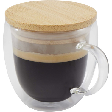 Logotrade advertising product image of: Lenora 250 ml glass cup with bamboo lid