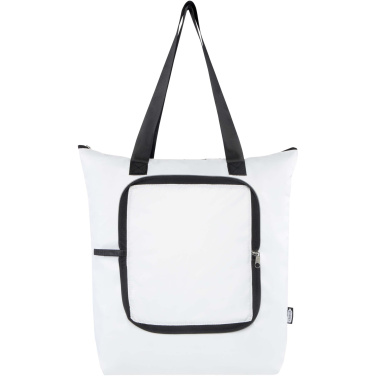 Logo trade promotional product photo of: EcoFold RPET foldable tote cooler bag 15L