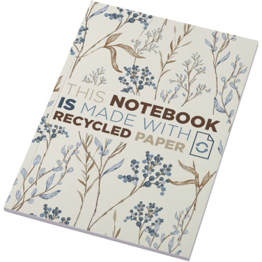 Logo trade corporate gifts image of: Novella Austen A5 recycled soft cover notebook - 50 sheets