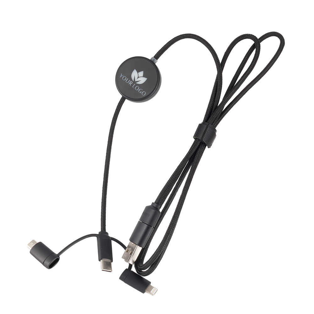 Logo trade promotional items picture of: Cable 4in1 with illuminated logo - LH-ZM02