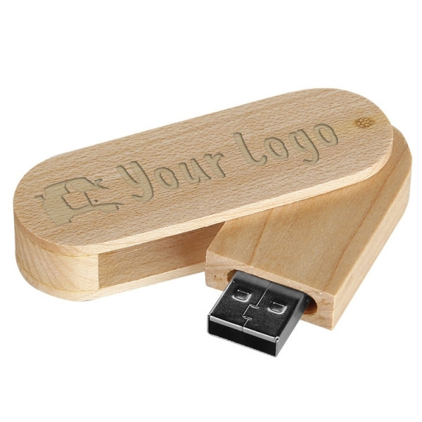 Logo trade promotional gift photo of: Wooden USB stick