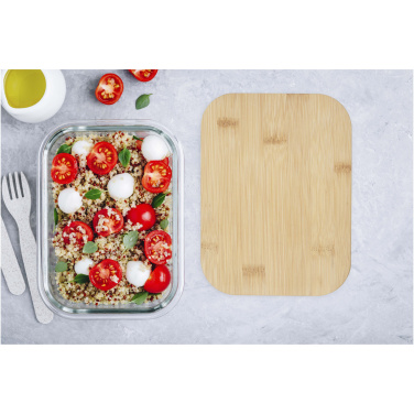 Logotrade promotional products photo of: Roby glass lunch box with bamboo lid