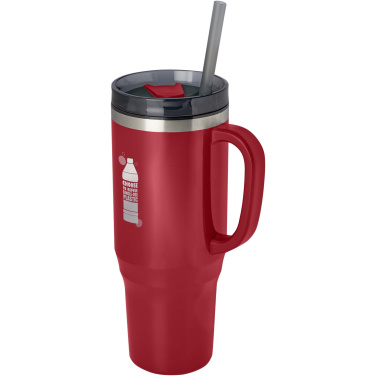 Logotrade promotional merchandise photo of: Melbourne 1200 ml RCS certified insulated tumbler with straw