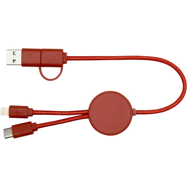 Logo trade promotional giveaway photo of: Citala 5-in-1 recycled plastic 30 cm data sync and 27W fast charge cable