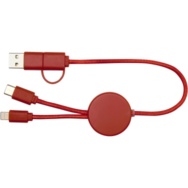 Logotrade promotional giveaway picture of: Citala 5-in-1 recycled plastic 30 cm data sync and 27W fast charge cable