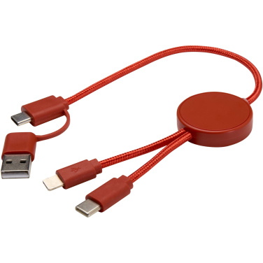 Logotrade promotional giveaway image of: Citala 5-in-1 recycled plastic 30 cm data sync and 27W fast charge cable