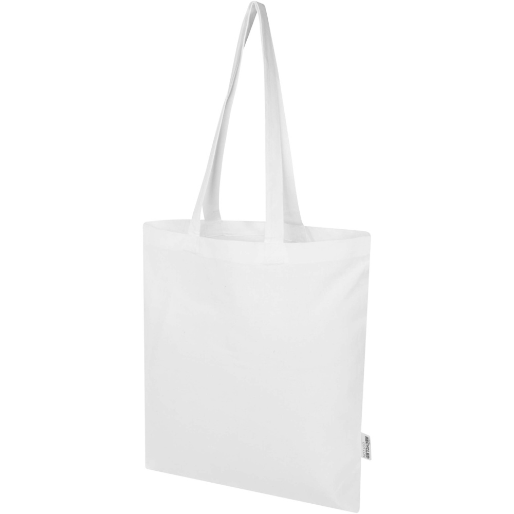 Logotrade promotional product picture of: Madras Blend 140 g/m² GRS recycled cotton tote bag 7L