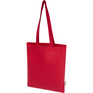 Logo trade promotional gifts image of: Madras Blend 140 g/m² GRS recycled cotton tote bag 7L