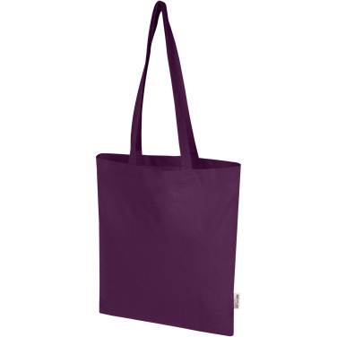 Logotrade advertising product picture of: Madras Blend 140 g/m² GRS recycled cotton tote bag 7L