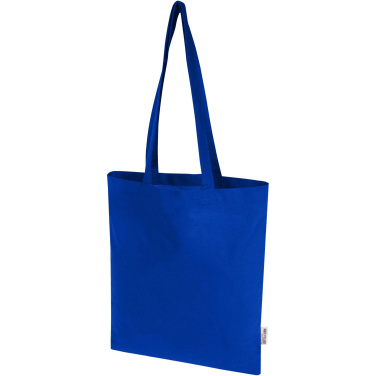 Logotrade business gift image of: Madras Blend 140 g/m² GRS recycled cotton tote bag 7L