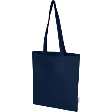Logo trade advertising products image of: Madras Blend 140 g/m² GRS recycled cotton tote bag 7L