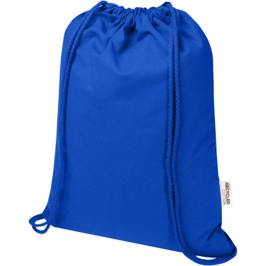 Logo trade advertising product photo of: Oregon Blend 140 g/m² GRS recycled drawstring bag 5L