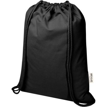 Logotrade promotional item picture of: Oregon Blend 140 g/m² GRS recycled drawstring bag 5L