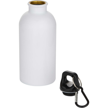 Logotrade promotional product picture of: Oregon 400 ml sublimation RCS recycled single wall stainless steel water bottle with carabiner