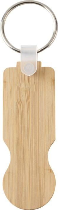 Logotrade promotional gift picture of: Ronan bamboo trolley keychain