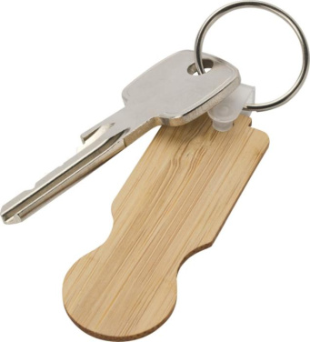 Logotrade promotional items photo of: Ronan bamboo trolley keychain