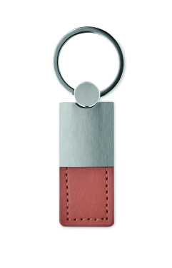 Logo trade promotional gifts image of: PU and metal key ring Helsinki