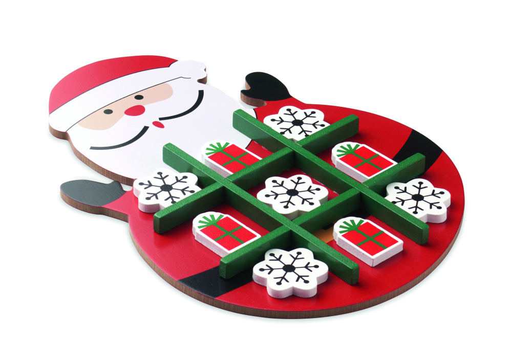 Logo trade promotional merchandise photo of: Christmas wooden tic tac toe