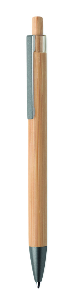 Logotrade promotional gift image of: Push button bamboo pen