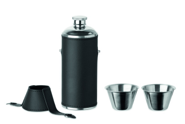 Logo trade advertising products picture of: Hip flask with shot cups