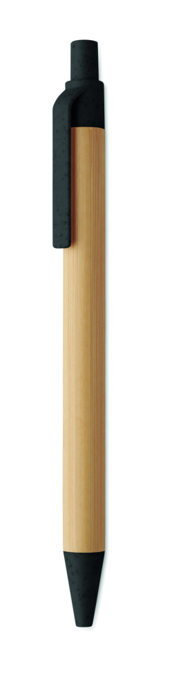 Logotrade promotional merchandise picture of: Push button ball pen in bamboo