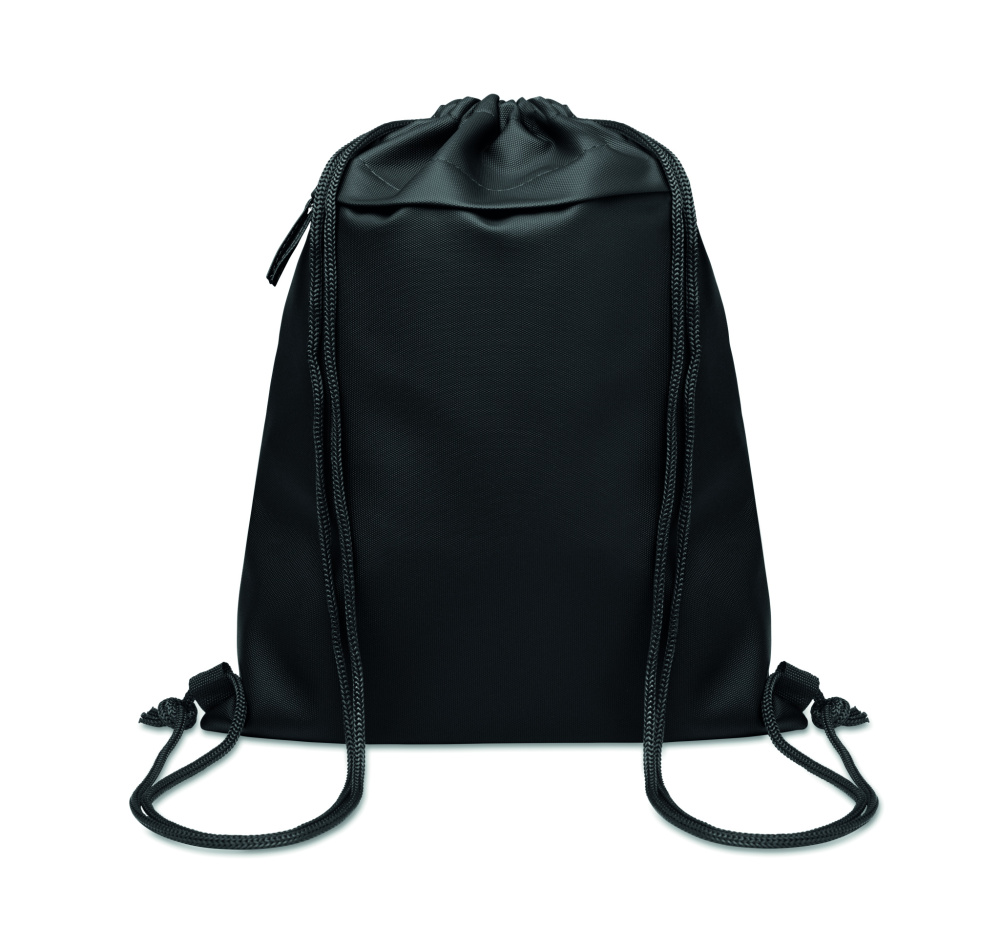 Logo trade promotional item photo of: Drawstring bag in 600D RPET