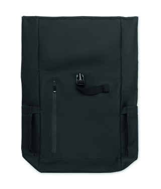 Logotrade promotional item image of: Rolltop laptop rucksack 600D