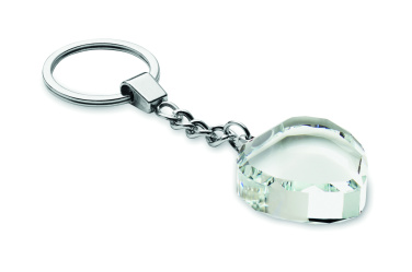 Logotrade corporate gift picture of: Glass heart award key ring