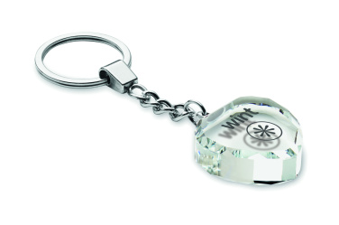 Logotrade promotional product image of: Glass heart award key ring