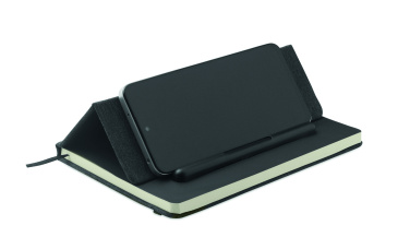 Logo trade promotional merchandise image of: A5 notebook with phone holder