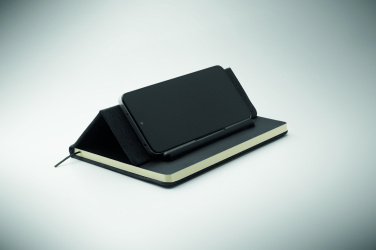 Logo trade promotional items image of: A5 notebook with phone holder