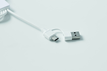 Logo trade promotional item photo of: 2 in 1 charging cable type-C