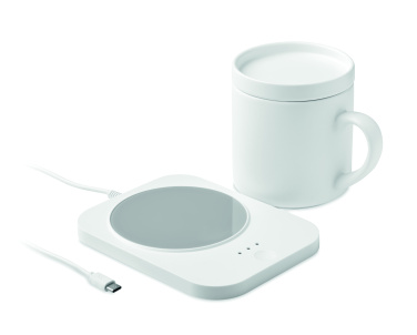 Logotrade promotional item image of: Wireless charger mug warmer set