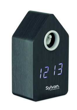 Logo trade advertising products image of: MDF cuckoo alarm clock