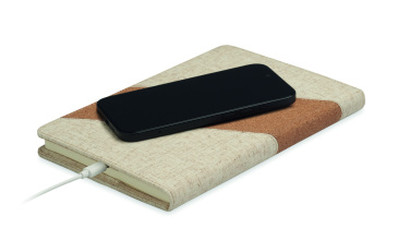 Logotrade advertising products photo of: A5 notebook with 15W charger