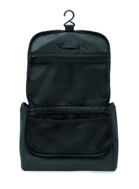 Logo trade promotional giveaways image of: Cosmetic hanging bag in PU