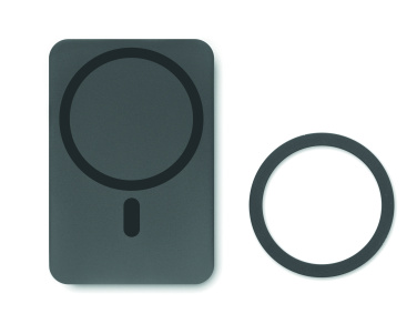 Logo trade promotional giveaways image of: Magnetic wireless charger 15W powerbank 5000 mAh
