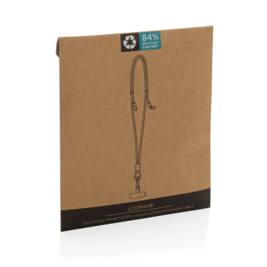 Logo trade business gift photo of: LoopAmp RCS RPET adjustable phone cord with 60W cable