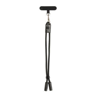 Logotrade promotional items photo of: LoopAmp RCS RPET adjustable phone wrist strap 60W cable