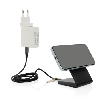 Logotrade promotional item image of: VoltPerch RCS recycled plastic 15W magnetic wireless charger