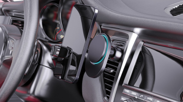 Logotrade promotional product image of: PowerCruze RCS rplastic 15W magnetic charging car holder