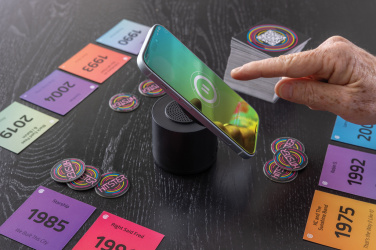 Logo trade advertising products picture of: Magpulse RCS recycled plastic 3W speaker w/magnetic holder