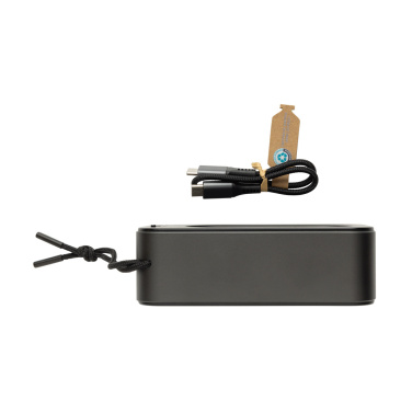 Logo trade business gifts image of: Swiss Peak RCS recycled aluminium 10W bass speaker