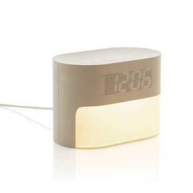 Logo trade promotional merchandise picture of: LumaRise RCS reycled plastic white noise alarm clock