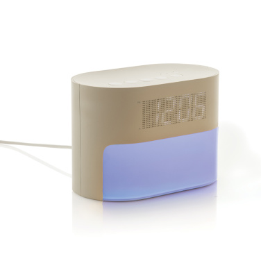 Logo trade promotional merchandise photo of: LumaRise RCS reycled plastic white noise alarm clock