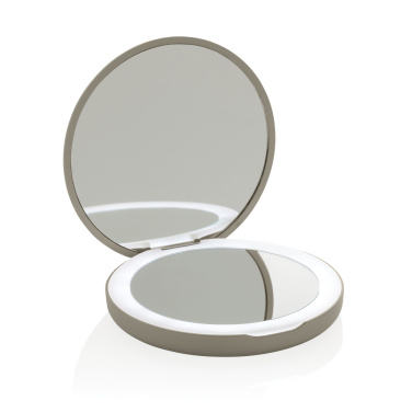 Logotrade promotional product picture of: Lumora RCS recycled plastic LED re-chargeable make-up mirror
