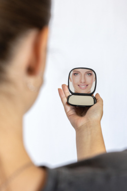 Logotrade promotional item image of: Reflecta RCS recycled plastic make-up mirror